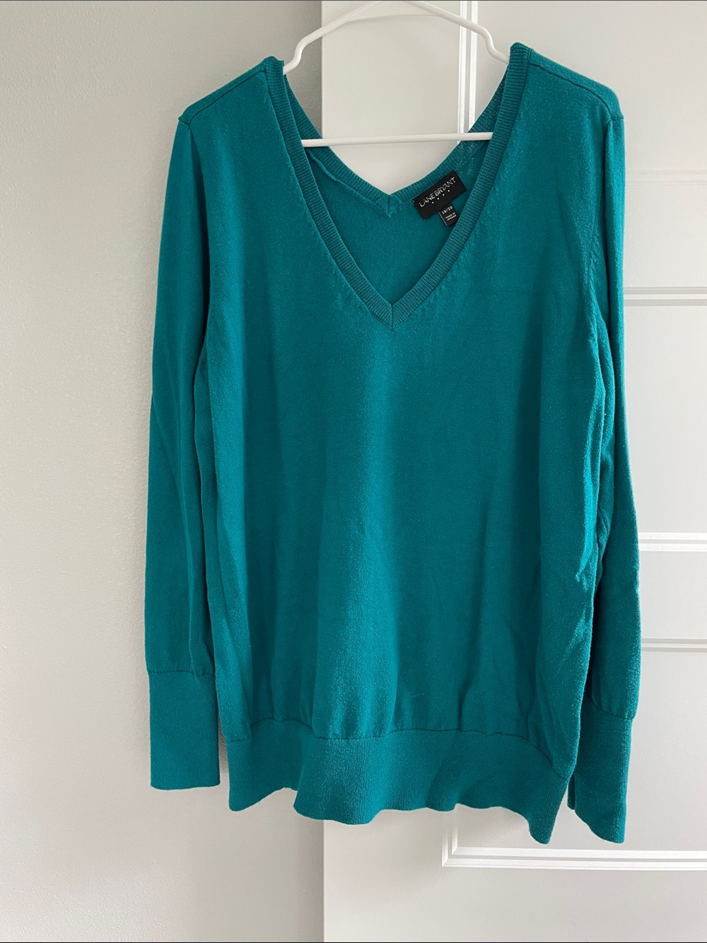 Worthington Teal Green V-Neck Women's Sweater